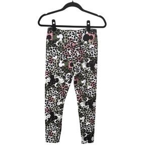 Disney Parks Leopard Print Mickey Mouse Leggings Size S‎ Athleisure Vacation